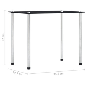 vidaXL Nesting Tables 3 pcs. Black Tempered Glass