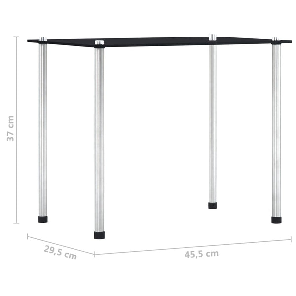 vidaXL Nesting Tables 3 pcs. Black Tempered Glass