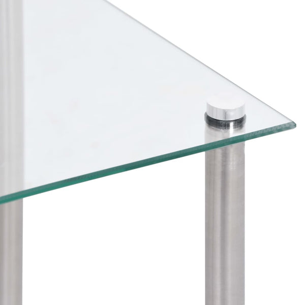 vidaXL Nesting Tables 3-piece Transparent Tempered Glass