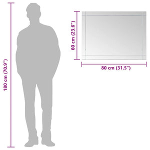 vidaXL Wall Mirror 80x60 cm Glass