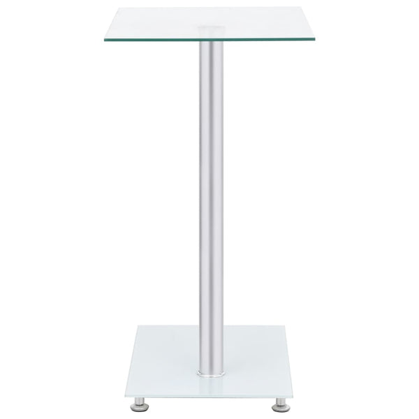 vidaXL U-Shaped Side Table Transparent 45x30x58 cm Tempered Glass