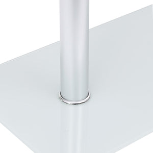 vidaXL U-Shaped Side Table Transparent 45x30x58 cm Tempered Glass