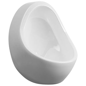 vidaXL Wall-Mounted Urinal with Flush Valve Ceramic White