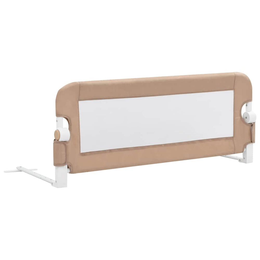vidaXL Toddler Bed Rail Taupe 102x42 cm Polyester