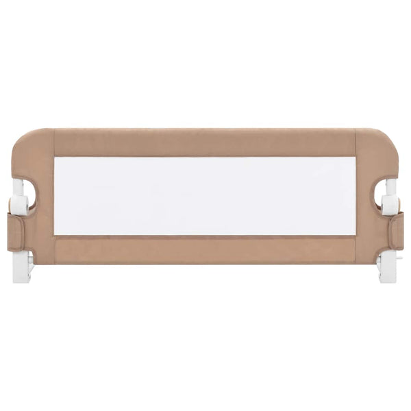 vidaXL Toddler Bed Rail Taupe 102x42 cm Polyester