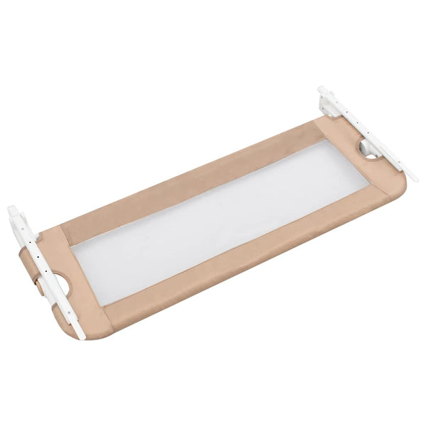vidaXL Toddler Bed Rail Taupe 102x42 cm Polyester