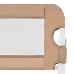 vidaXL Toddler Bed Rail Taupe 102x42 cm Polyester
