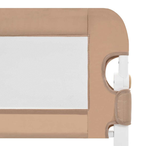 vidaXL Toddler Bed Rail Taupe 102x42 cm Polyester