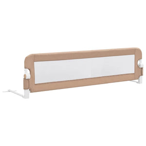 vidaXL Toddler Bed Rail Taupe 150x42 cm Polyester