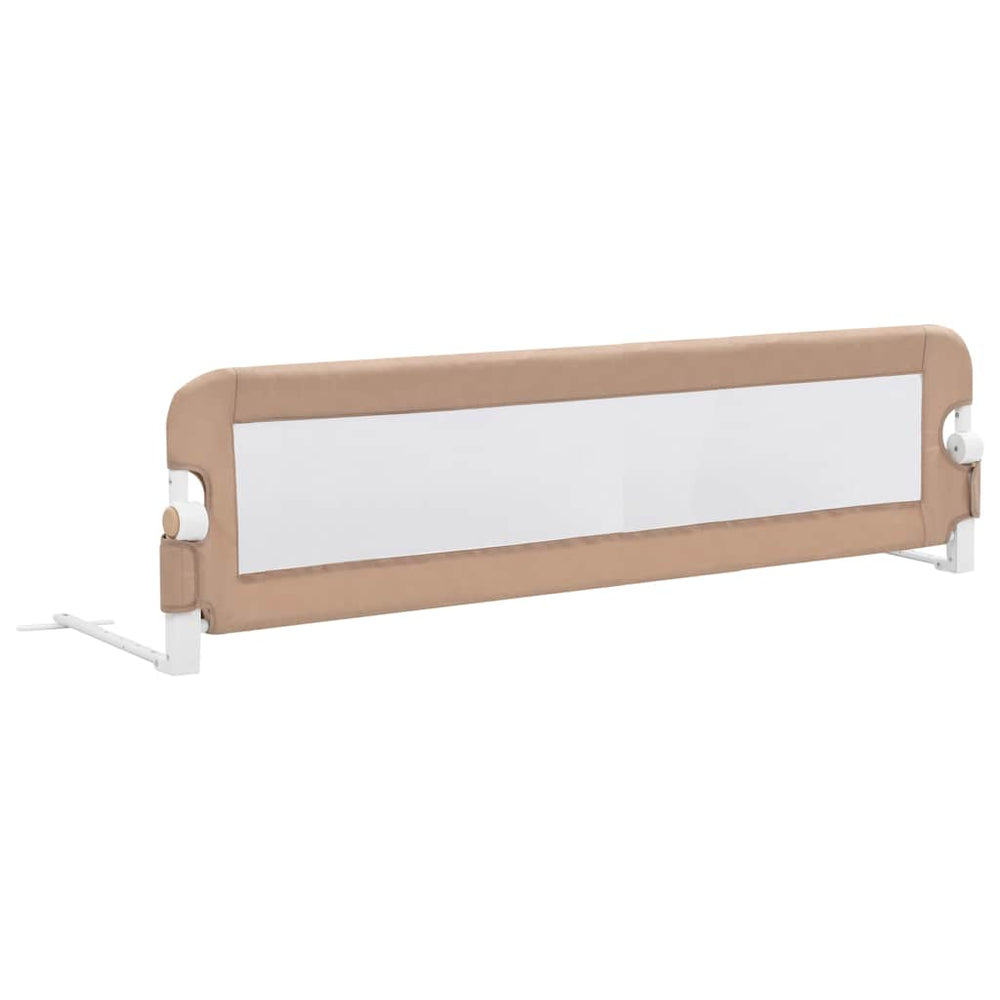vidaXL Toddler Bed Rail Taupe 150x42 cm Polyester