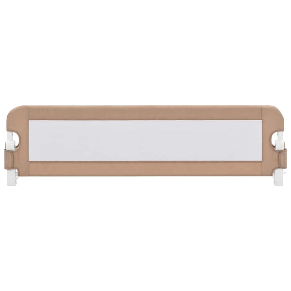vidaXL Toddler Bed Rail Taupe 150x42 cm Polyester