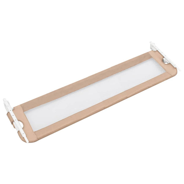vidaXL Toddler Bed Rail Taupe 150x42 cm Polyester