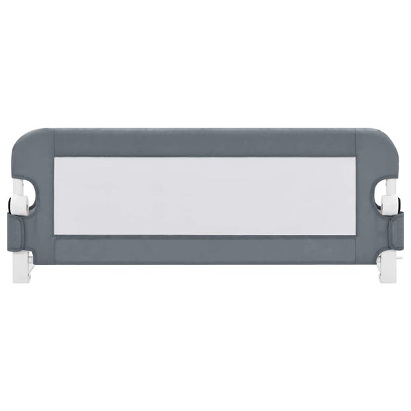 vidaXL Toddler Bed Rail Grey 102x42 cm Polyester