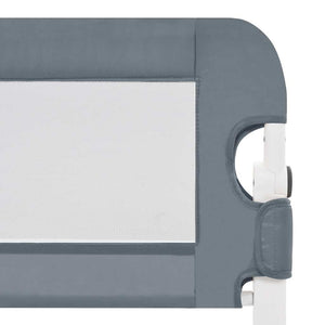 vidaXL Toddler Bed Rail Grey 102x42 cm Polyester