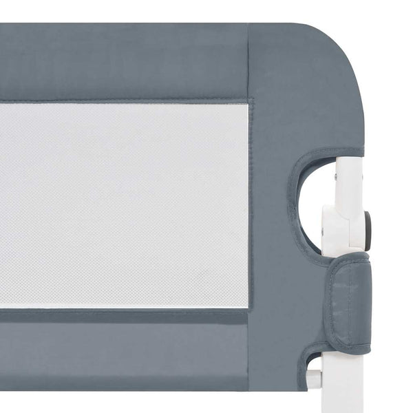vidaXL Toddler Bed Rail Grey 102x42 cm Polyester