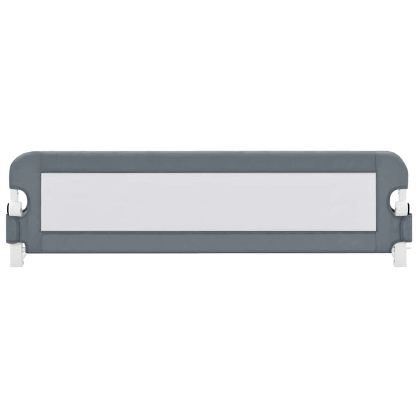 vidaXL Toddler Bed Rail Grey 150x42 cm Polyester