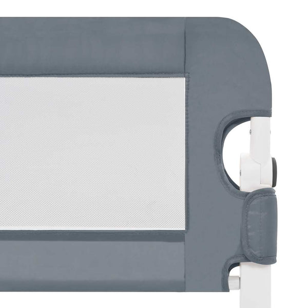 vidaXL Toddler Bed Rail Grey 150x42 cm Polyester