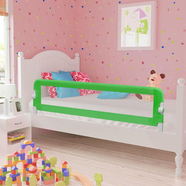 vidaXL Toddler Bed Rail Green 120x42 cm Polyester