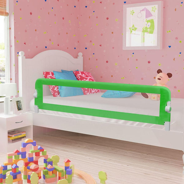 vidaXL Toddler Bed Rail Green 180x42 cm Polyester