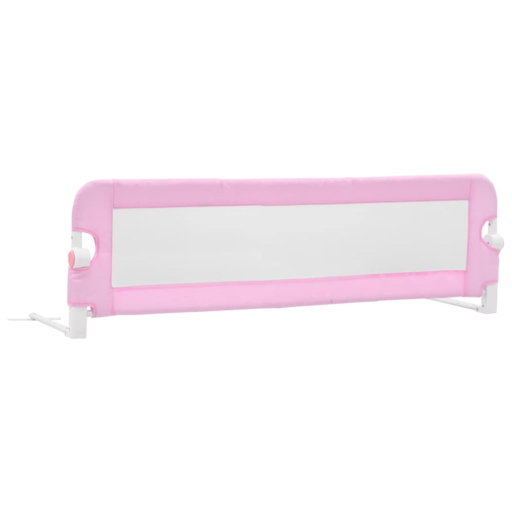 vidaXL Toddler Bed Rail Pink 120x42 cm Polyester