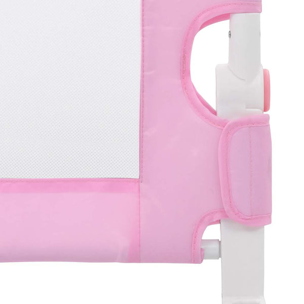 vidaXL Toddler Bed Rail Pink 120x42 cm Polyester