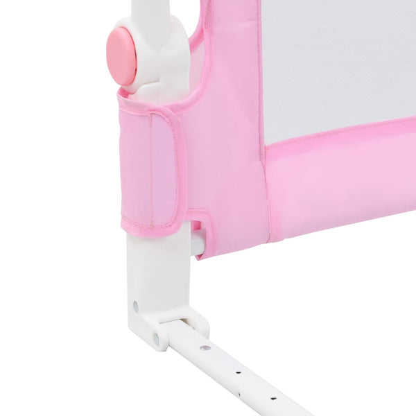 vidaXL Toddler Bed Rail Pink 120x42 cm Polyester