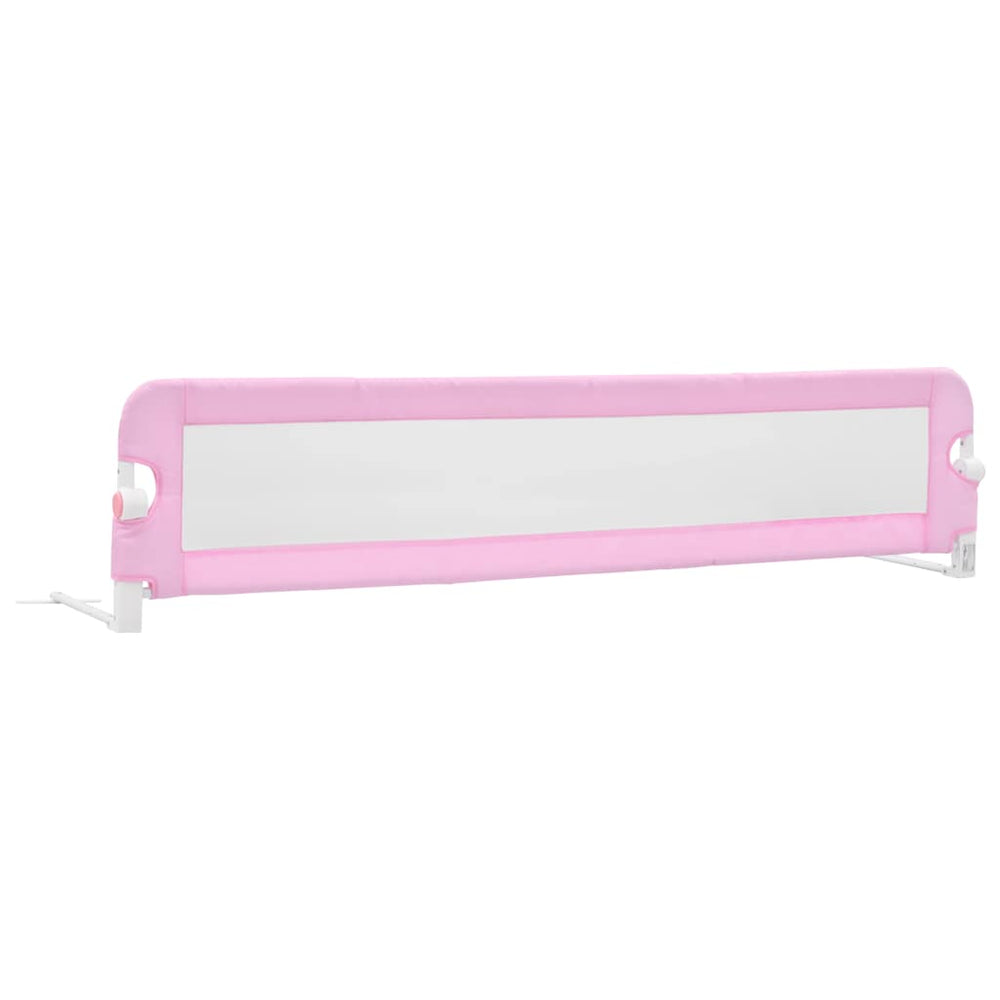 vidaXL Toddler Bed Rail Pink 180x42 cm Polyester