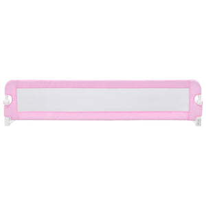 vidaXL Toddler Bed Rail Pink 180x42 cm Polyester