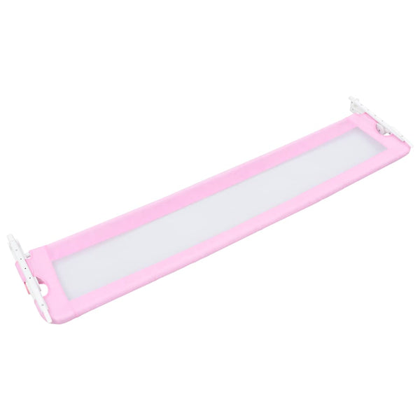 vidaXL Toddler Bed Rail Pink 180x42 cm Polyester