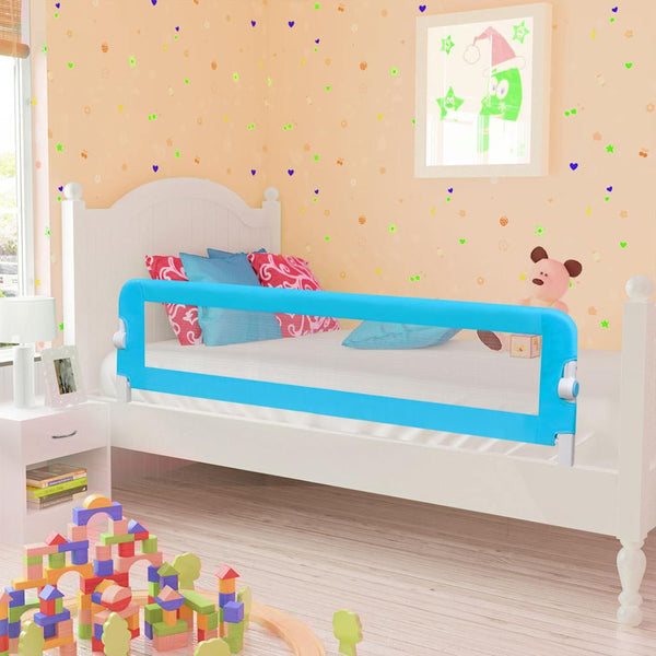 vidaXL Toddler Bed Rail Blue 120x42 cm Polyester