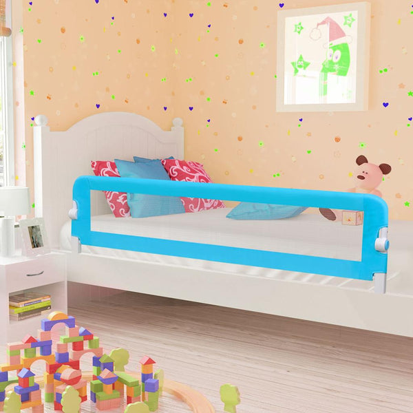 vidaXL Toddler Bed Rail Blue 180x42 cm Polyester