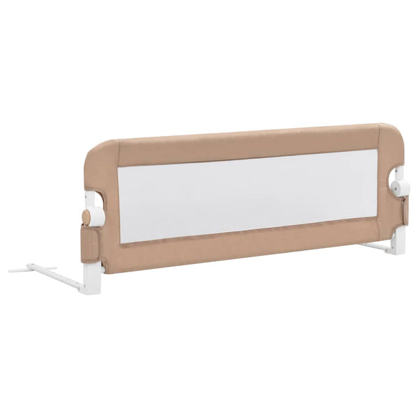 vidaXL Toddler Bed Rail Taupe 120x42 cm Polyester