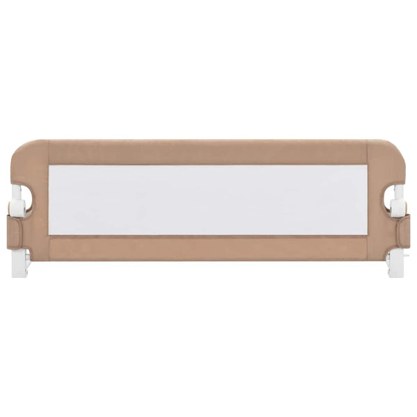 vidaXL Toddler Bed Rail Taupe 120x42 cm Polyester