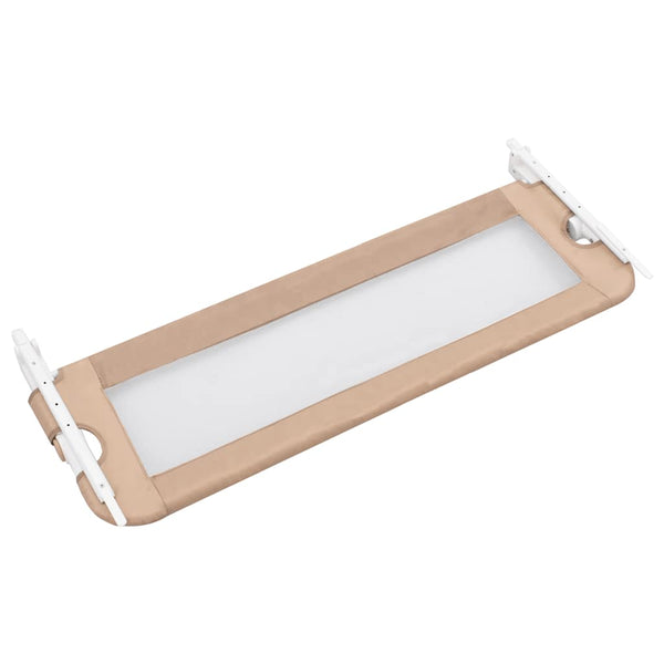 vidaXL Toddler Bed Rail Taupe 120x42 cm Polyester