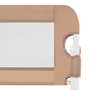 vidaXL Toddler Bed Rail Taupe 120x42 cm Polyester