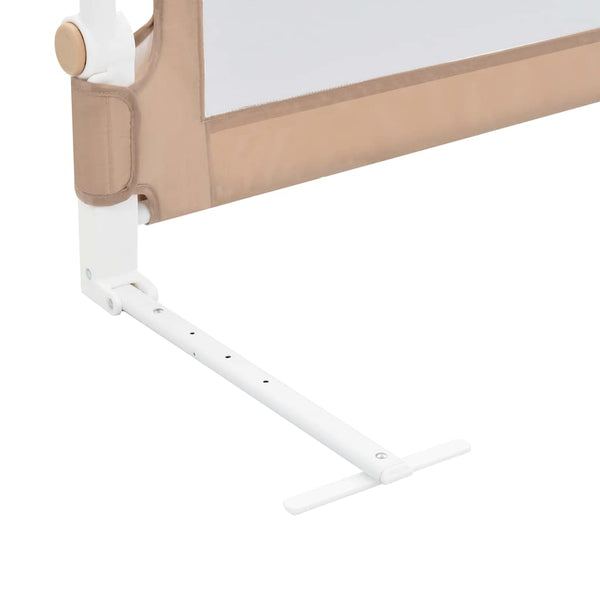 vidaXL Toddler Bed Rail Taupe 120x42 cm Polyester