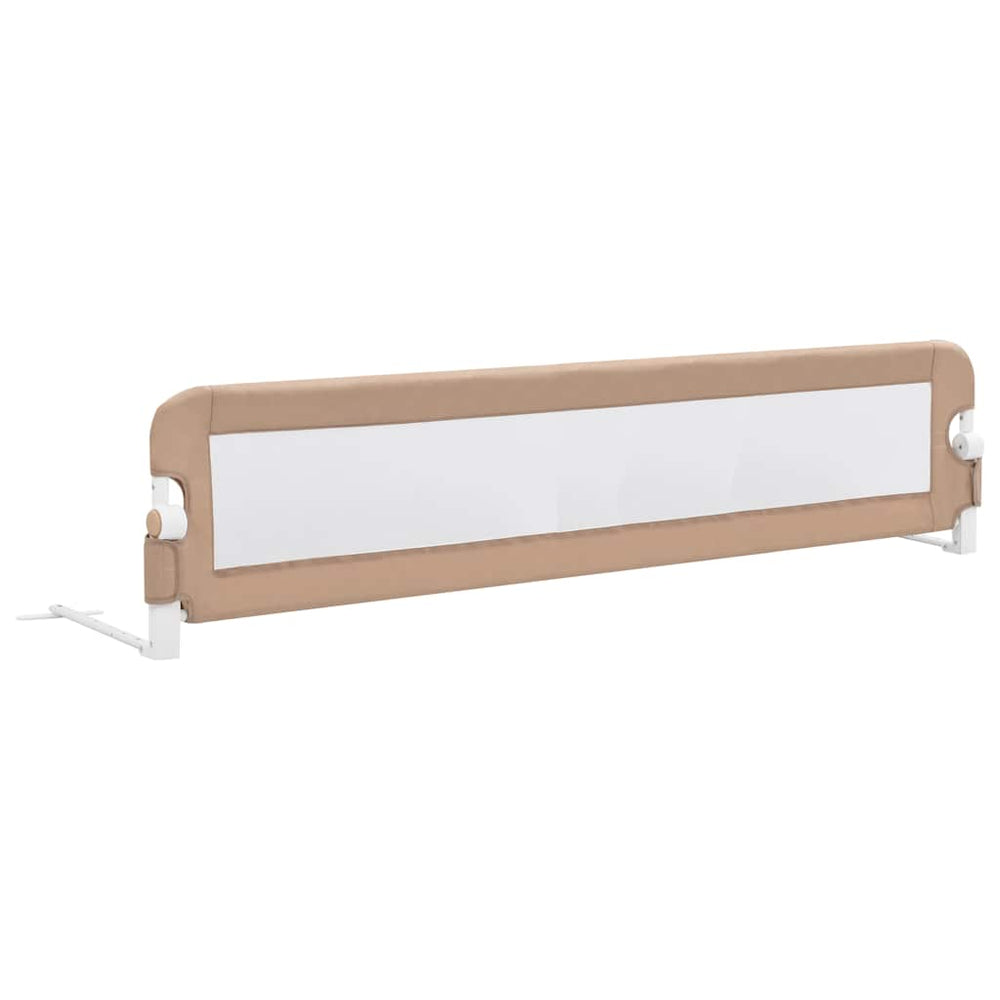vidaXL Toddler Bed Rail Taupe 180x42 cm Polyester