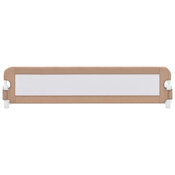 vidaXL Toddler Bed Rail Taupe 180x42 cm Polyester