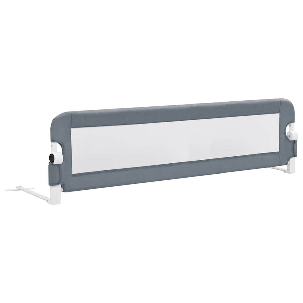 vidaXL Toddler Bed Rail Grey 120x42 cm Polyester