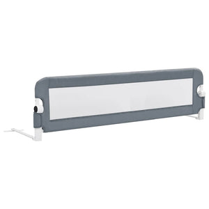 vidaXL Toddler Bed Rail Grey 120x42 cm Polyester