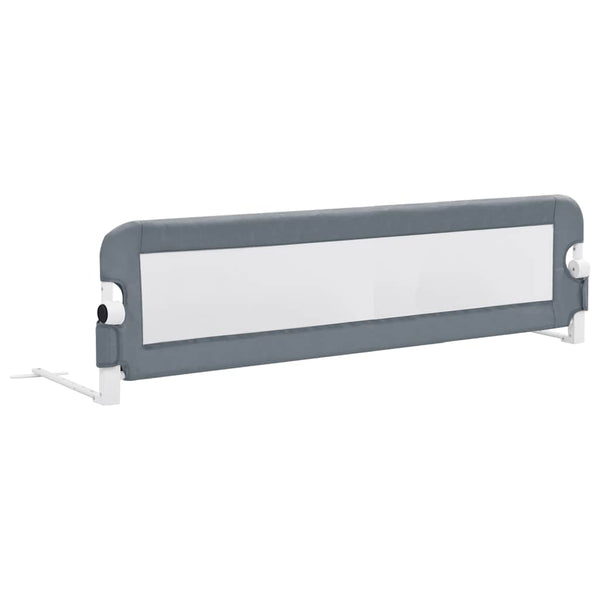 vidaXL Toddler Bed Rail Grey 120x42 cm Polyester
