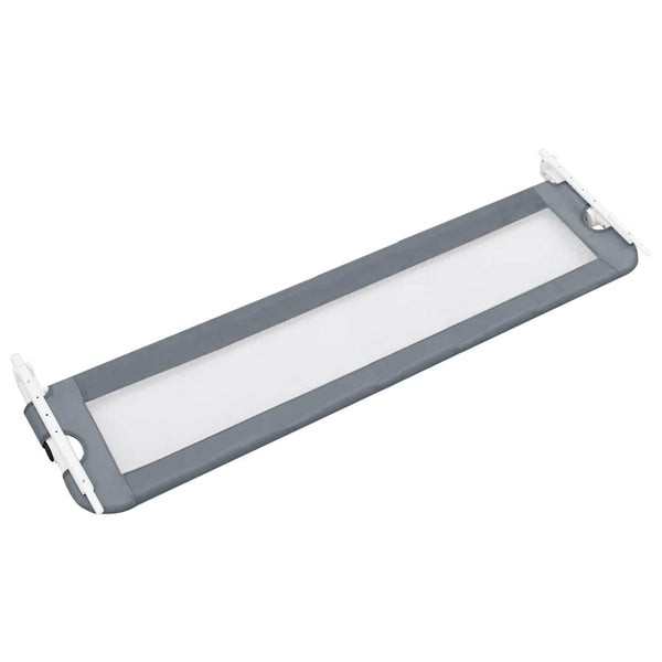 vidaXL Toddler Bed Rail Grey 120x42 cm Polyester