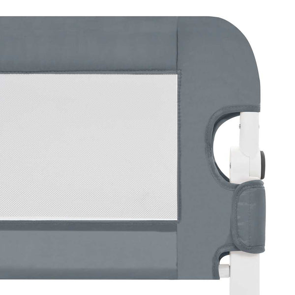 vidaXL Toddler Bed Rail Grey 120x42 cm Polyester