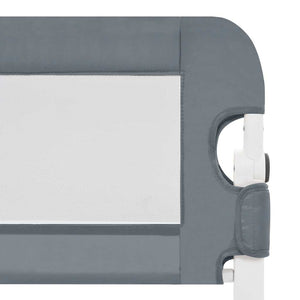 vidaXL Toddler Bed Rail Grey 120x42 cm Polyester