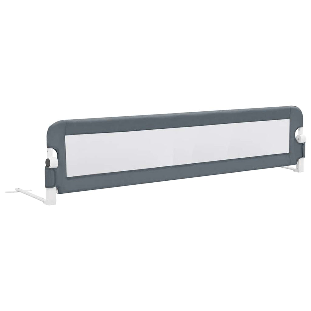 vidaXL Toddler Bed Rail Grey 180x42 cm Polyester