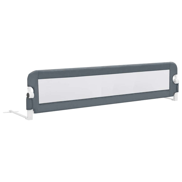 vidaXL Toddler Bed Rail Grey 180x42 cm Polyester