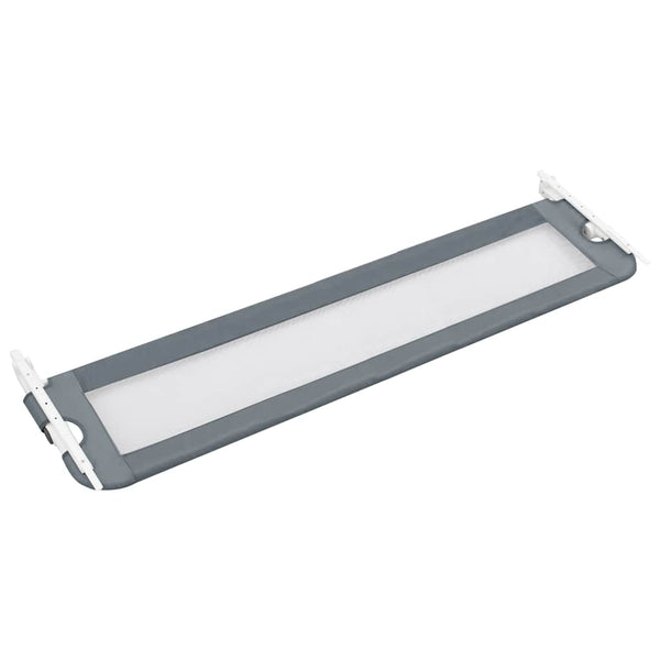 vidaXL Toddler Bed Rail Grey 180x42 cm Polyester