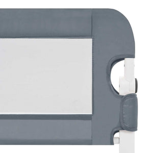 vidaXL Toddler Bed Rail Grey 180x42 cm Polyester