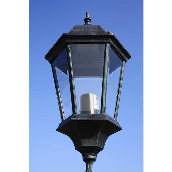vidaXL Garden Lamp Post 3-Tier 230 cm Dark Green/Black Aluminum