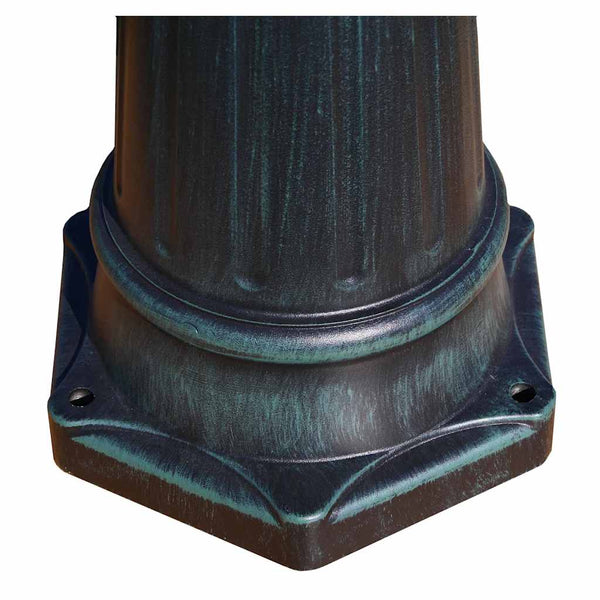 vidaXL Garden Lamp Post 3-Tier 230 cm Dark Green/Black Aluminum